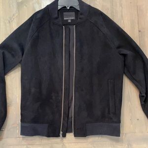 Banana Republic medium Black Vegan Suede Bomber